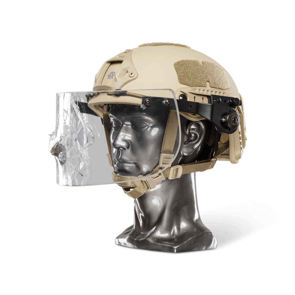 Ballistic Helmet with Face Shield | NIJ Level IIIA+