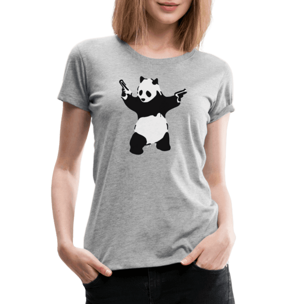 Banksy Pandamonium Armed Panda Artwork T-Shirt by Art-O-Rama Shop