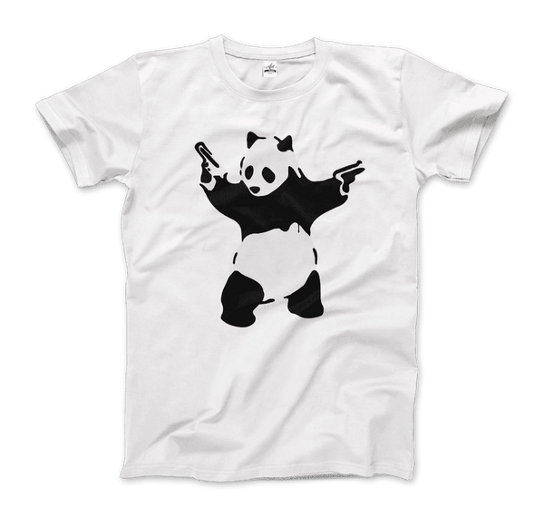 Banksy Pandamonium Armed Panda Artwork T-Shirt by Art-O-Rama Shop