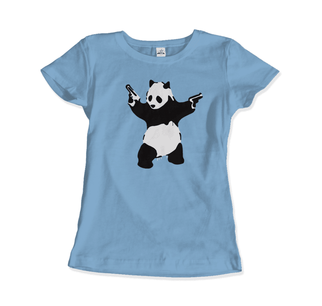 Banksy Pandamonium Armed Panda Artwork T-Shirt by Art-O-Rama Shop