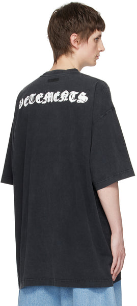 VETEMENTS Black Reverse Anarchy T-Shirt by Vetements