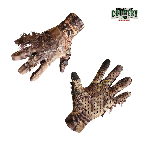 Leafy Camo Gloves in Mossy Oak and Realtree - Fingerless or Touchscreen Tips