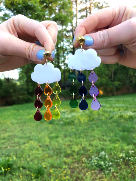Translucent Pride Rainbow Earrings