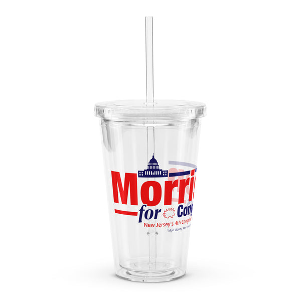 Morrison for New Jersey Clear plastic tumbler