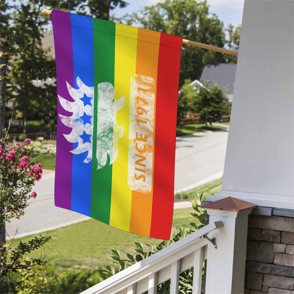 Libertarian Porcupine since 1971 LGBTQ Double Sided Flag 36" x 60"