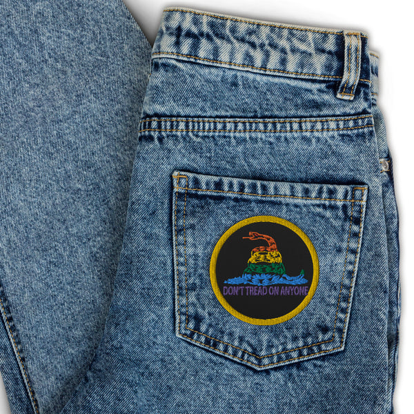 Don't Tread on Anyone LGBTQ Embroidered patches