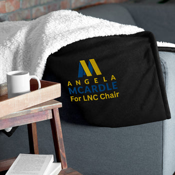 Angela for LNC Embroidered blanket - Proud Libertarian - Angela McArdle