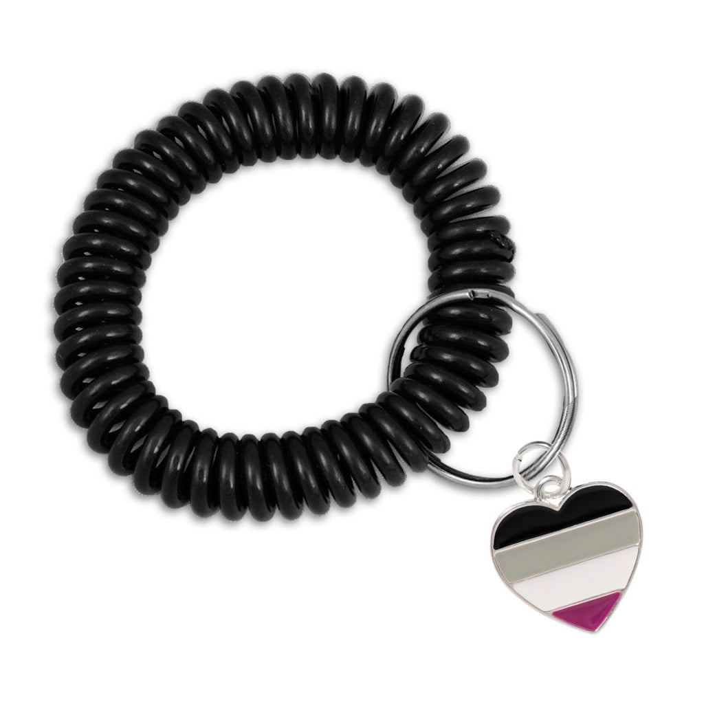 12 Pack Gay Pride Elastic Keychain Bracelets (Pick Your Charm) - 12 Keychains