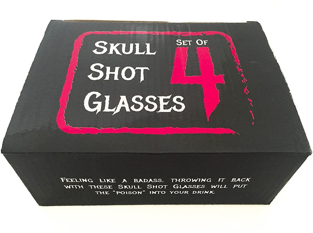 Monkey and Heroes Extra Large Skull Shot Glasses Set of 4