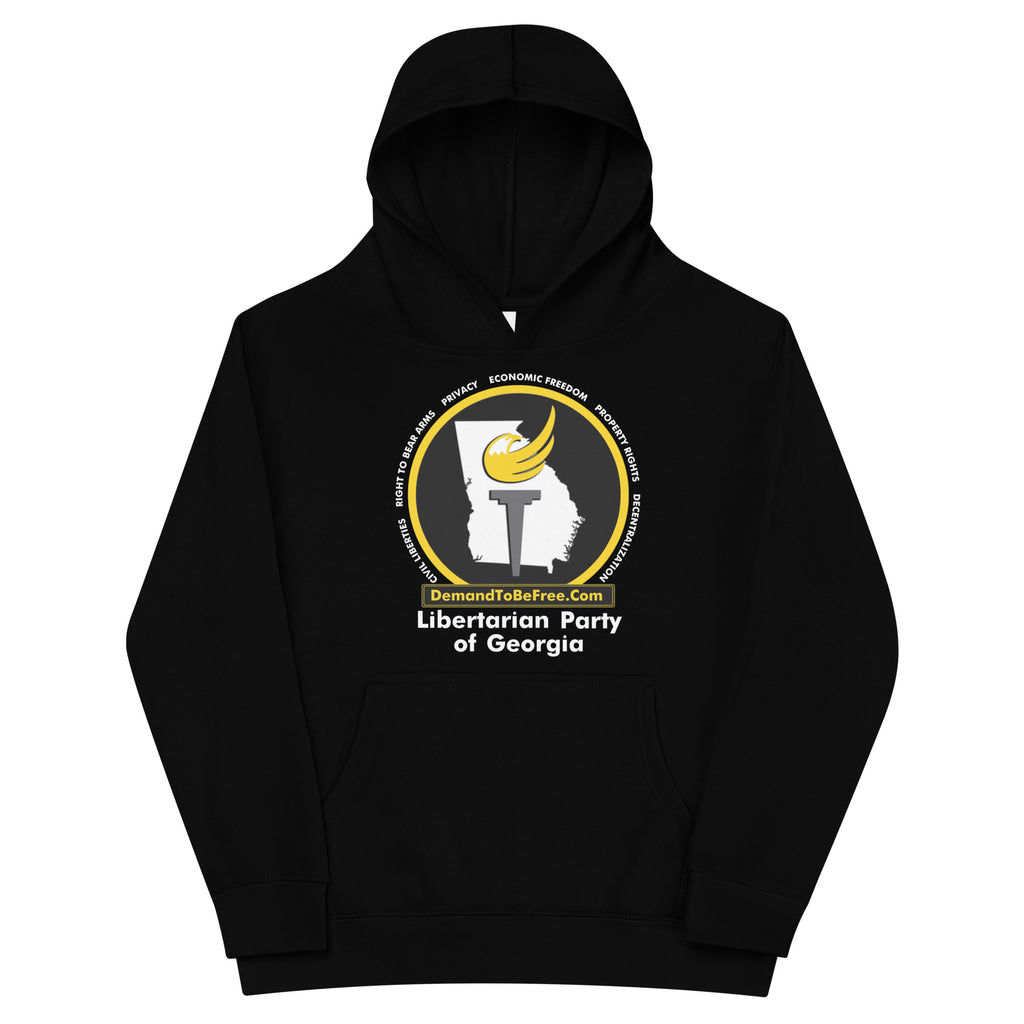 Libertarian Party of Georgia Kid's Fleece Hoodie - Proud Libertarian - Libertarian Party of Georgia