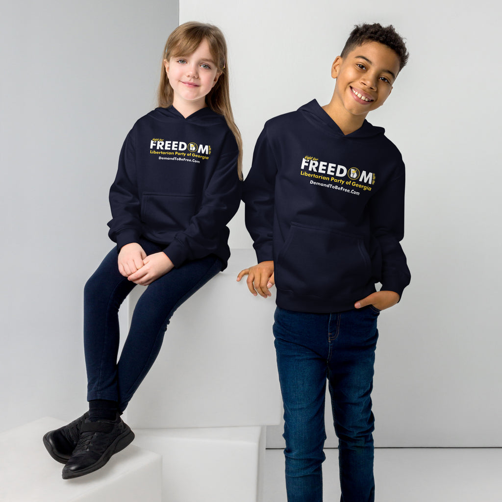 Fight for Freedom Libertarian Party of Georgia Kids fleece hoodie - Proud Libertarian - Libertarian Party of Georgia