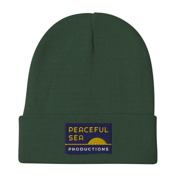 Peaceful Sea Embroidered Beanie