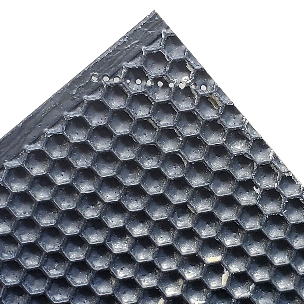 Medium, Black Plastic Foundation with Double Beeswax