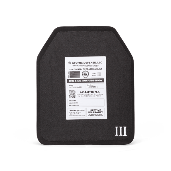 NIJ Level III+ Body Armor Plate | AR-15 & AK-47 Rifle Protection