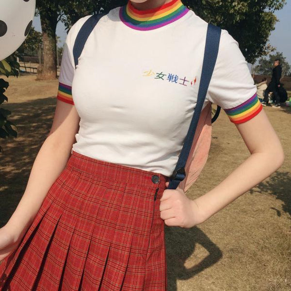 Rainbow Collar "Youth" Top by White Market - Proud Libertarian - White Market