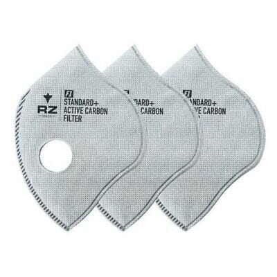 RZ Mask Multi-Purpose Replacement Active Carbon Filter F1 Gray 3 pk