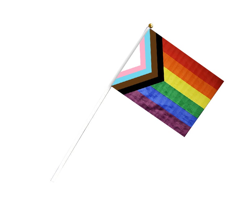 50 Pack Small Quasar LGBTQ Flags on a Stick (50 Flags)