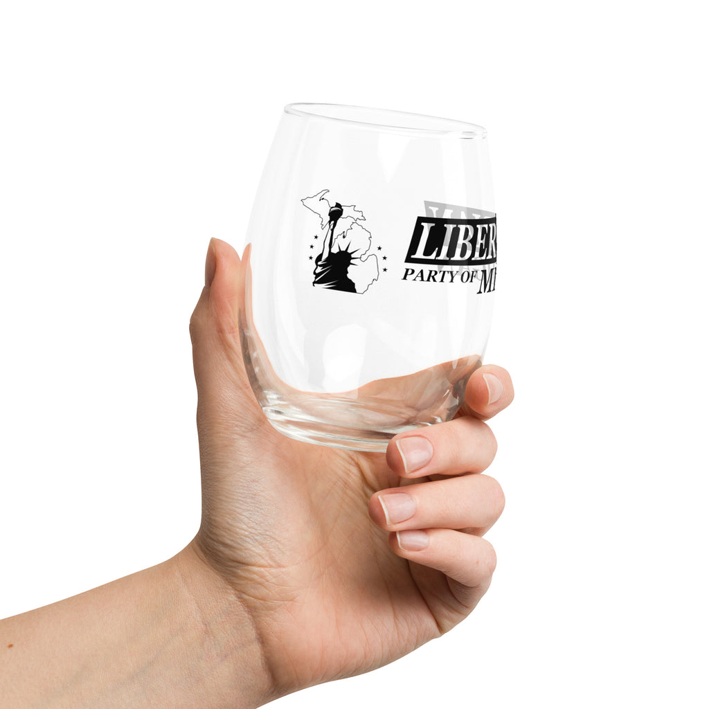 Libertarian Party of Michigan Stemless wine glass