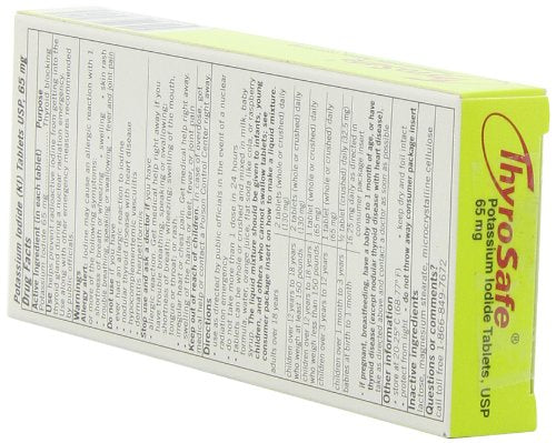 Thyrosafe Tablets: FDA Approved Potassium Iodide (KI) Tablets - Protects Against Radioactive Iodine
