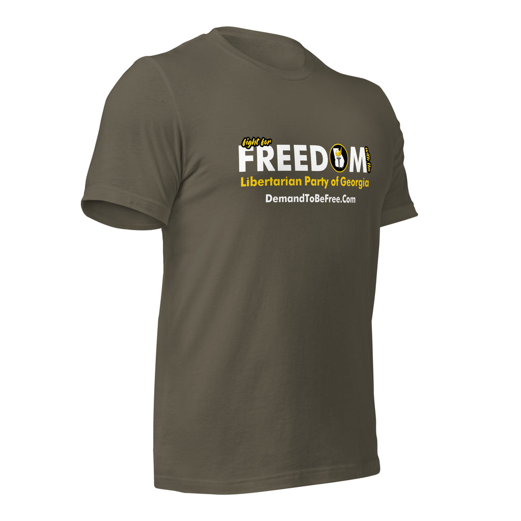 Fight for Freedom Libertarian Party of Georgia Unisex t-shirt - Proud Libertarian - Libertarian Party of Georgia