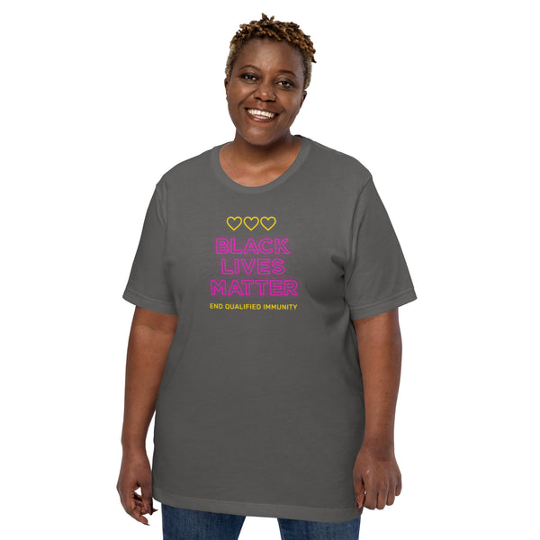 Black Lives Matter Neon Sign Short-Sleeve Unisex T-Shirt