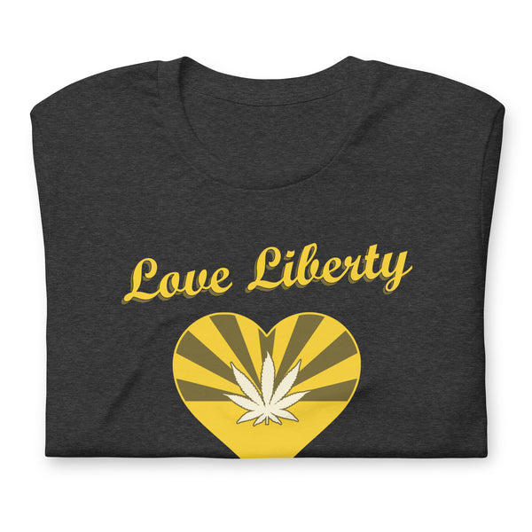 Love (Cannabis) Liberty Arizona Libertarian Party Unisex t-shirt - Proud Libertarian - Libertarian Party of Arizona