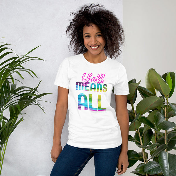 Y'all means ALL Short-Sleeve Unisex T-Shirt - Proud Libertarian - Peace Love Liberty