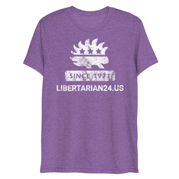 Libertarian Porcupine Since 1971 Libertarian24.US Short sleeve t-shirt