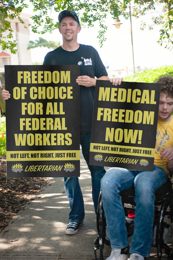 Freedom to Choose for Federal Employees - Profits for Protests Adult Sign (24