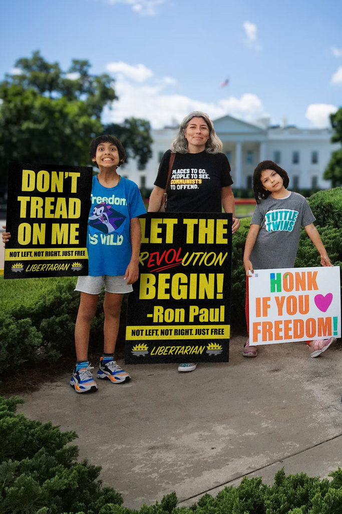 Let the Revolution Begin - Profits for Protests Adult Sign (24" x 36") - Proud Libertarian - Profits for Protests