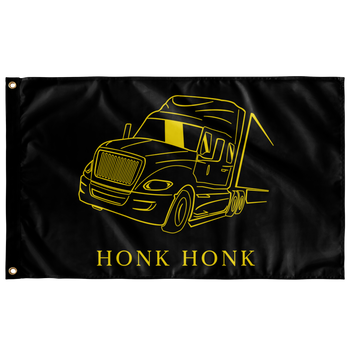 Honk Honk Trucker Protest (don't Tread) Single-Sided Flag - Proud Libertarian - Owluntaryist