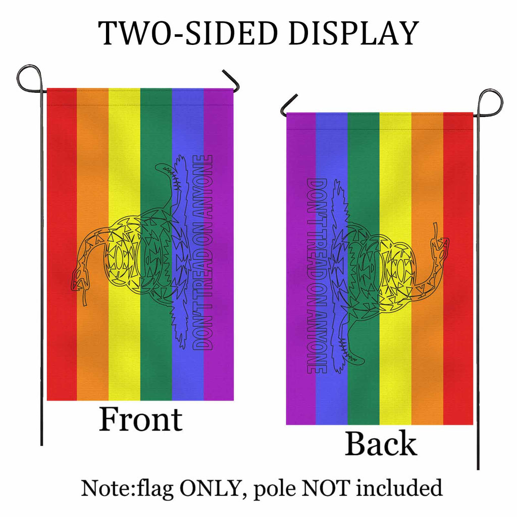 Don't Tread Snake - LGBT - Two Sided Flag - Proud Libertarian - Proud Libertarian