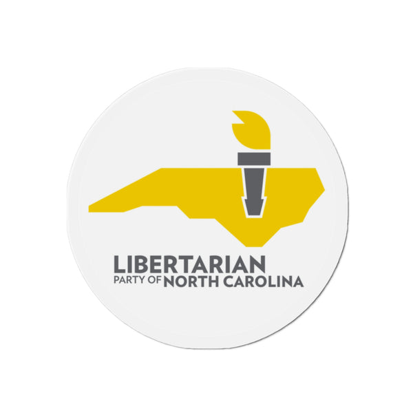 LPNC Die-Cut Magnets - Proud Libertarian - Libertarian Party of North Carolina