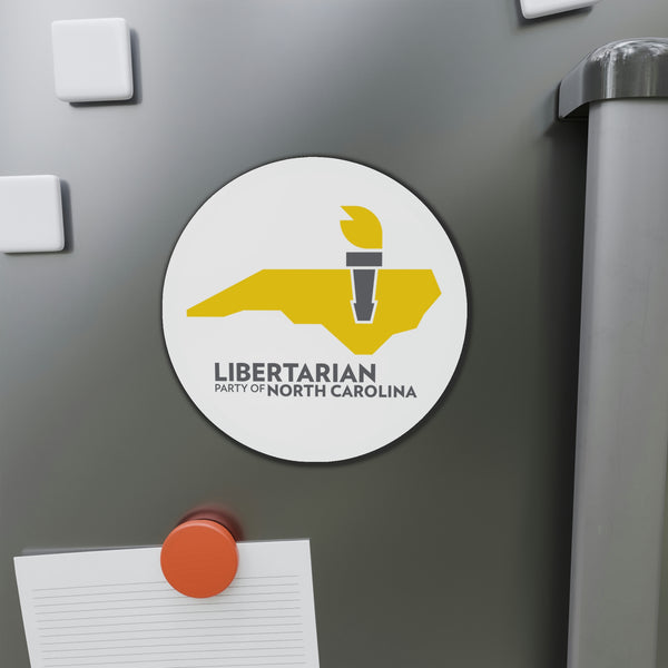 LPNC Die-Cut Magnets - Proud Libertarian - Libertarian Party of North Carolina