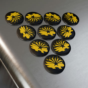 Arizona Libertarian Party Black and Gold Button Magnet, Round (1 & 10 pcs) - Proud Libertarian - Libertarian Party of Arizona