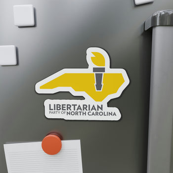 LPNC Die-Cut Magnets - Proud Libertarian - Libertarian Party of North Carolina