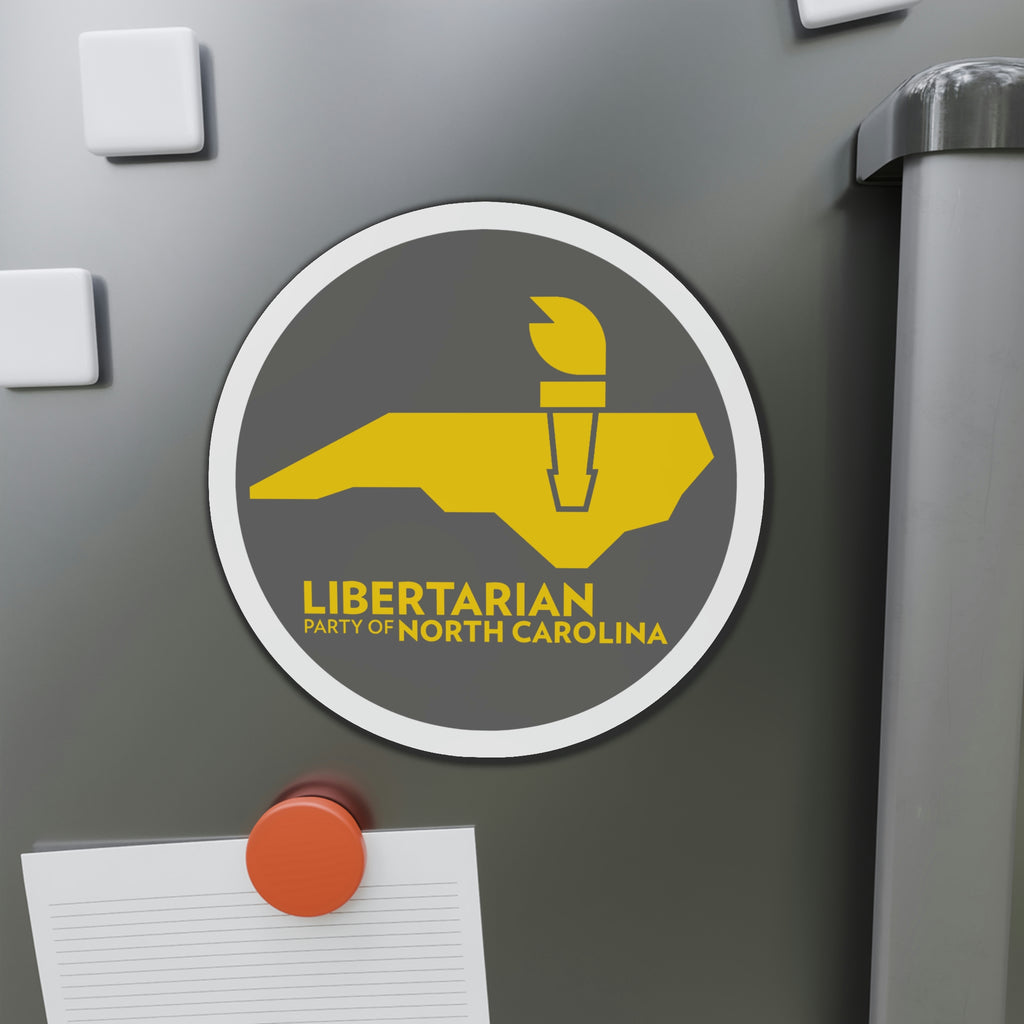 LPNC Die-Cut Magnets - Proud Libertarian - Libertarian Party of North Carolina