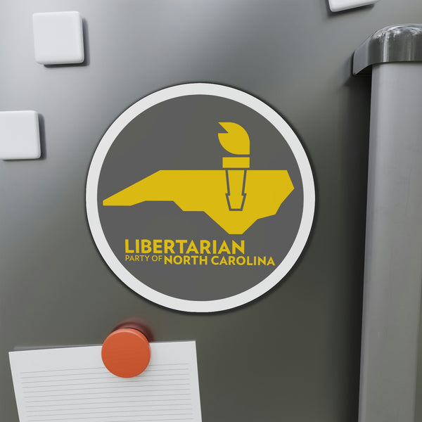 LPNC Die-Cut Magnets - Proud Libertarian - Libertarian Party of North Carolina