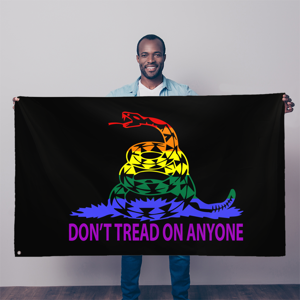 Don't Tread on Anyone Single Sided LGBT Flag 2 - Proud Libertarian - Proud Libertarian