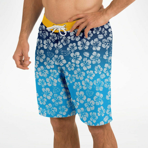 Alaska Libertarian Hawaiian Board Shorts - With Igloos and Porcupines - Proud Libertarian - Alaska Libertarian Party