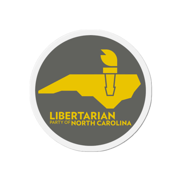 LPNC Die-Cut Magnets - Proud Libertarian - Libertarian Party of North Carolina