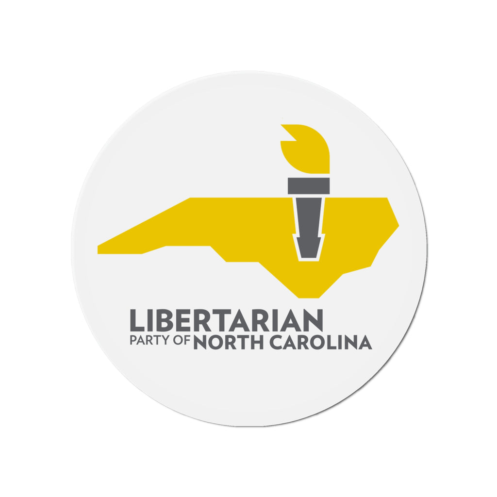 LPNC Die-Cut Magnets - Proud Libertarian - Libertarian Party of North Carolina