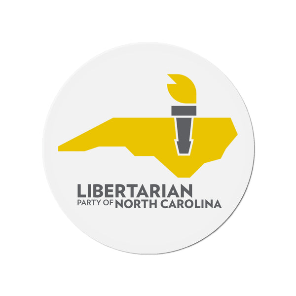 LPNC Die-Cut Magnets - Proud Libertarian - Libertarian Party of North Carolina