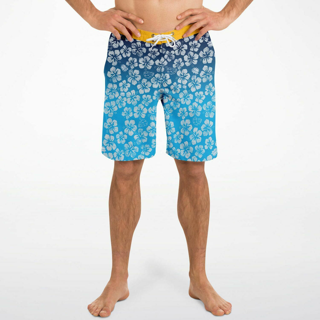 Alaska Libertarian Hawaiian Board Shorts - With Igloos and Porcupines - Proud Libertarian - Alaska Libertarian Party