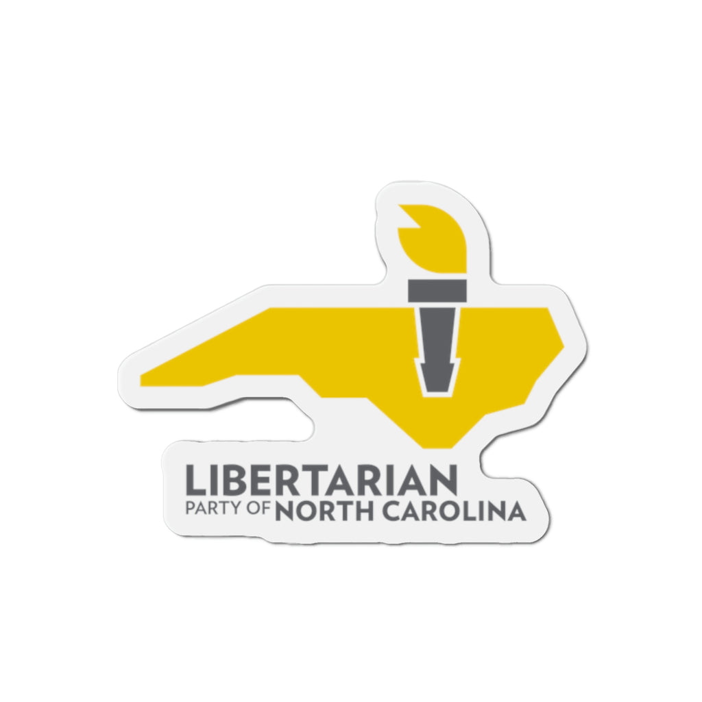 LPNC Die-Cut Magnets - Proud Libertarian - Libertarian Party of North Carolina