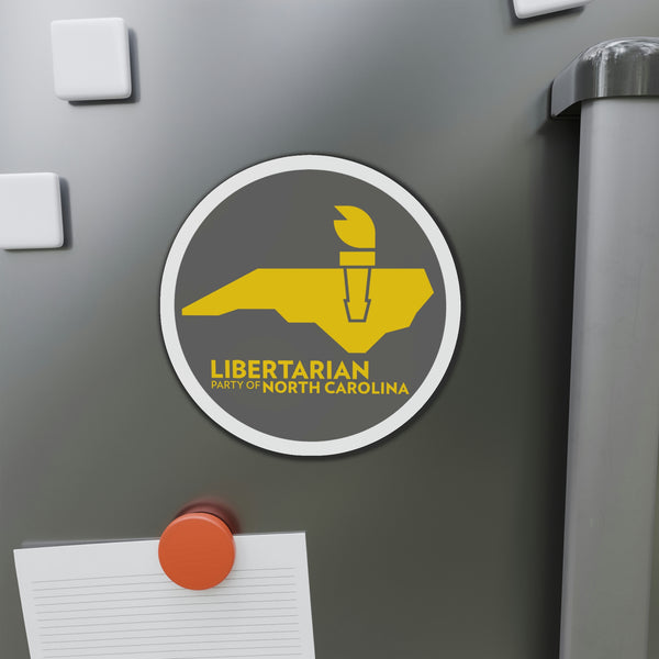 LPNC Die-Cut Magnets - Proud Libertarian - Libertarian Party of North Carolina