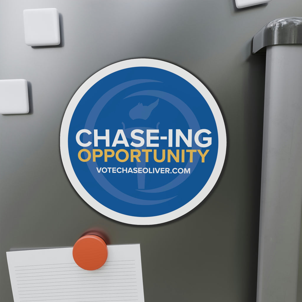 Chase-ing Opportunity - Chase Oliver for President Die-Cut Magnets