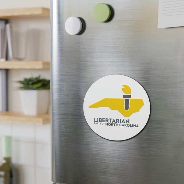 LPNC Die-Cut Magnets - Proud Libertarian - Libertarian Party of North Carolina