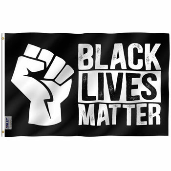 Black Lives Matter - Single Sided Flag - Proud Libertarian - Proud Libertarian