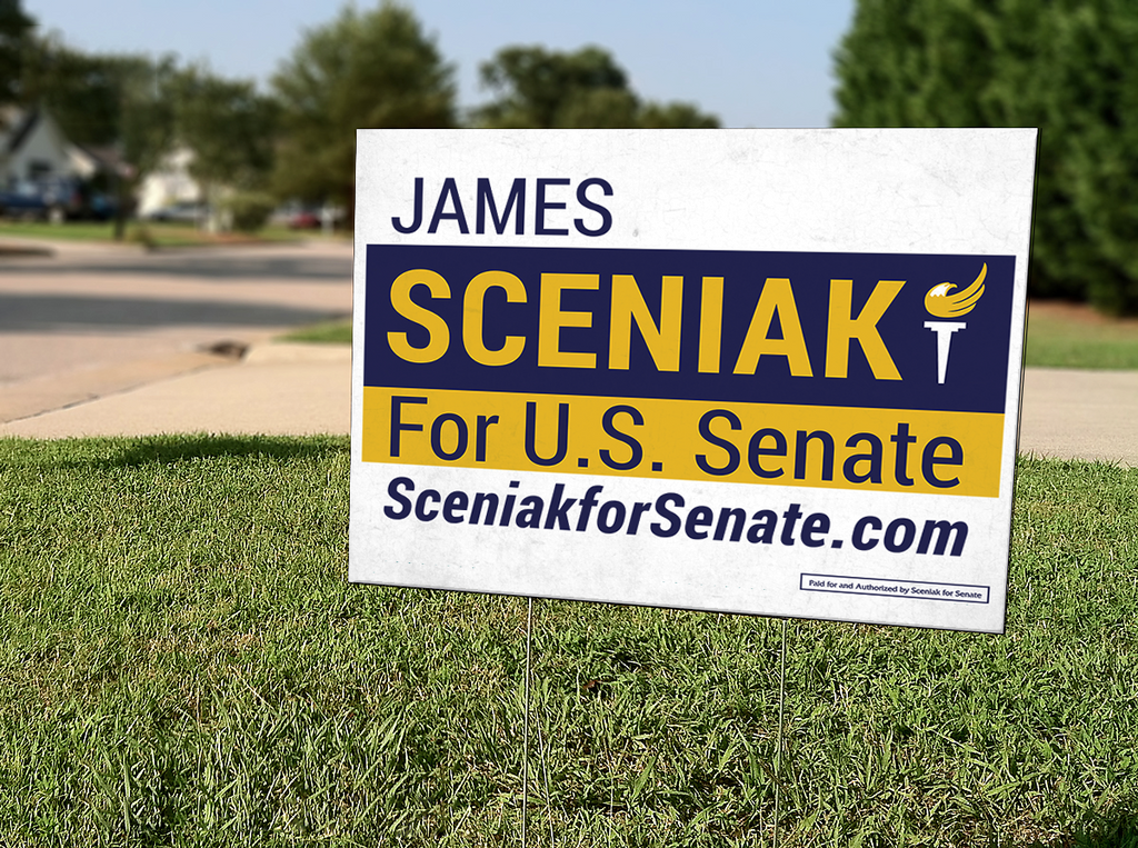 James Sceniak for Indiana Yard Sign #51 18" x 24" - Proud Libertarian - Sceniak for Senate